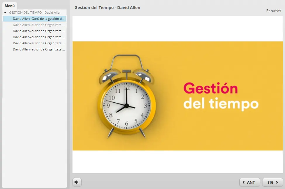 microcurso en gestión del tiempo - David Allen