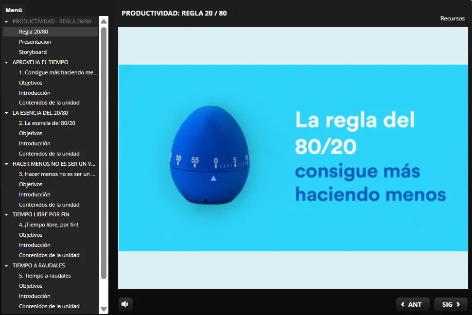 microcurso en la Regla del 80/20